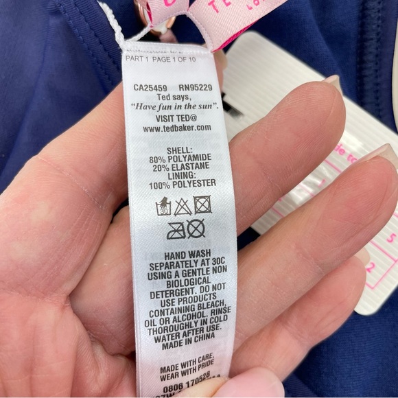 NWT Ted Baker Swimsuit 0/2 Blue - Picture 12 of 12